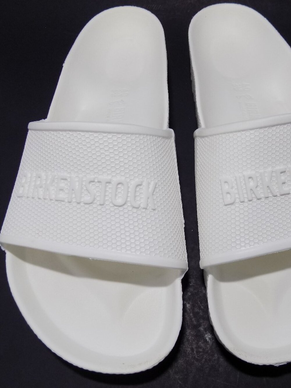 Birkenstock Rubber Slides White Size 40, Women's 9 or Men's 7- Excellent Condit